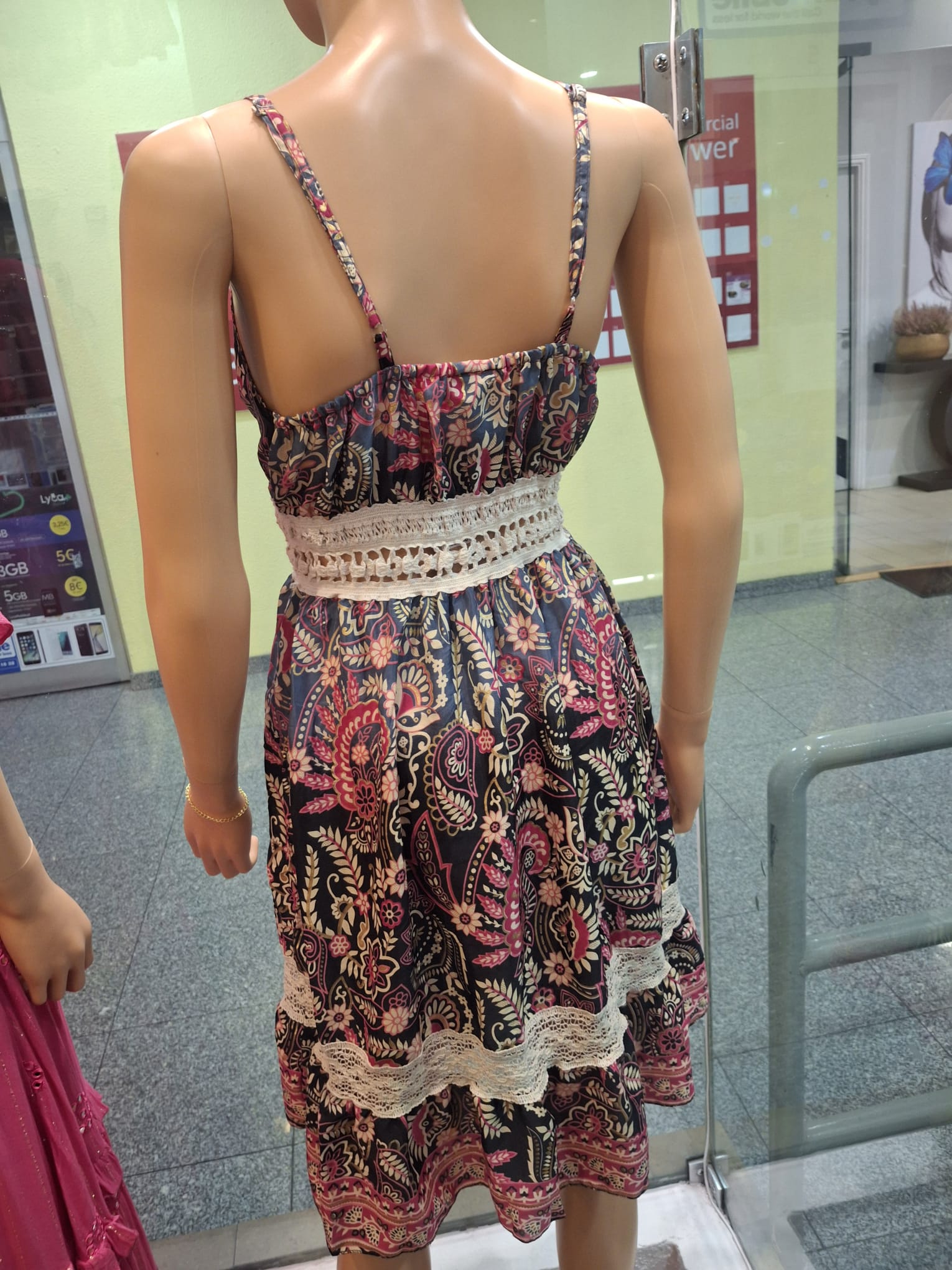 Vestido Midi de Seda e Viscose Padrão Caxemira - Image 3