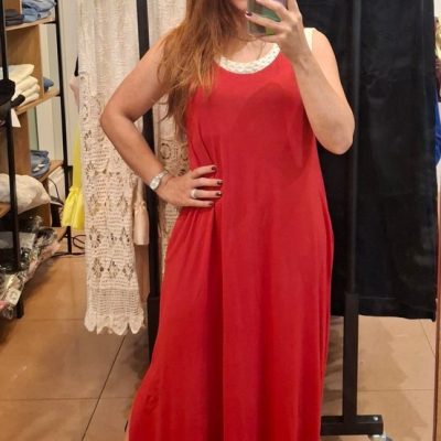 Vestido Longo  com Renda