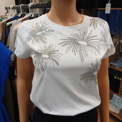 Camisola Bordada em Pedraria com Design em Fogos de Artifício – Edição Especial