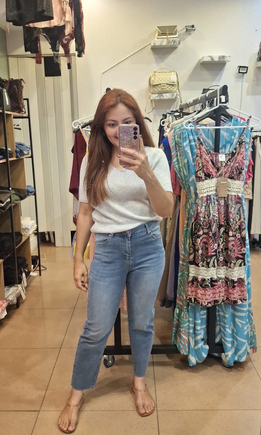 Calça Jeans Skinny Capri