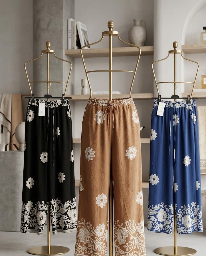 Calça Pantalona Floral